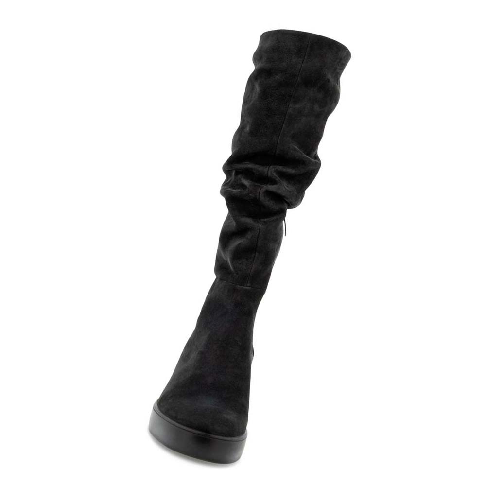 Women's Ecco Shape Sculpted Motion 35 Slouch Boots Black | USA 34TCE